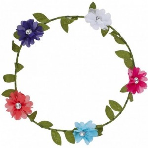 Headbands Bright Colorful Chiffon Flower Flower Crown Floral Headband - Bright - CX17YHR4DC8 $10.52