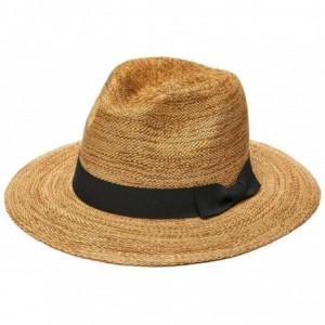 Sun Hats Women's Floppy Panama Sun Hat with Balck Ribbon- UPF 50+ - C518S0X2XX6 $35.75
