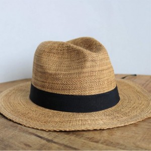 Sun Hats Women's Floppy Panama Sun Hat with Balck Ribbon- UPF 50+ - C518S0X2XX6 $19.46