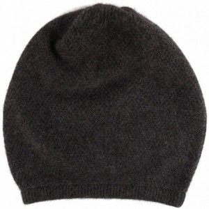 Skullies & Beanies 100% Cashmere Beanie Hat for Women Soft and Warm - Dark Grey - C018LRAIY4K $68.51