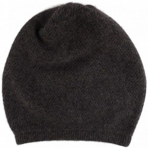 Skullies & Beanies 100% Cashmere Beanie Hat for Women Soft and Warm - Dark Grey - C018LRAIY4K $40.04