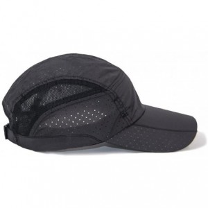 Sun Hats Sport Cap Summer Quick-Drying Sun Hat Unisex UV Protection Outdoor Cap - Plain Black - CY12E9IXH9B $9.48