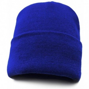 Skullies & Beanies Classic Cuff Beanie Hat Winter Skully Hat Knit Ski Hat Toque Made in USA - Royal - C6188EAS75H $18.73