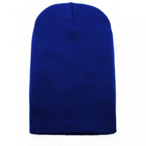 Skullies & Beanies Classic Cuff Beanie Hat Winter Skully Hat Knit Ski Hat Toque Made in USA - Royal - C6188EAS75H $11.38