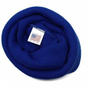 Skullies & Beanies Classic Cuff Beanie Hat Winter Skully Hat Knit Ski Hat Toque Made in USA - Royal - C6188EAS75H $11.38