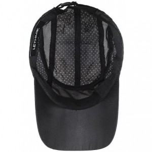 Sun Hats Sport Cap Summer Quick-Drying Sun Hat Unisex UV Protection Outdoor Cap - Plain Black - CY12E9IXH9B $9.48