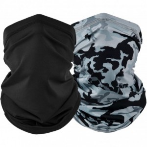 Balaclavas UV Face Mask- Bandana Neck Gaiter Balaclava Summer Cooling Breathable for Cycling Fishing Outdoors - Black+grey - ...