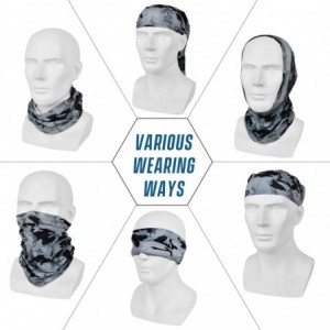 Balaclavas UV Face Mask- Bandana Neck Gaiter Balaclava Summer Cooling Breathable for Cycling Fishing Outdoors - Black+grey - ...