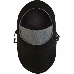 Balaclavas Balaclavas Hat Winter Windproof Warm Fleece Face Ski Mask Double Thicken Caps Hood for Men & Women - Black - CP18I...