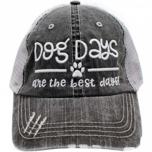 Baseball Caps Dog Caps Dog Days Embroidered Women's Trucker Hats Caps Black/Grey - C518LTI9HL4 $16.82
