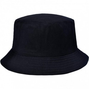 Bucket Hats Fashion Print Bucket Hat Summer Fisherman Cap for Women Men - Daisy Navy - CO19847HN8Y $31.02