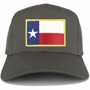 Baseball Caps Texas State Flag Embroidered Iron on Patch Adjustable Snapback Baseball Cap - Charcoal - CD12N9OXTDI $28.01