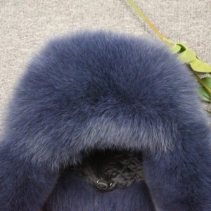 Skullies & Beanies Winter Real Fur Bomber Hat - Women's Snow Skiing Caps Ushanka Trapper Beanie Earflap Russian - Navy - CG18...