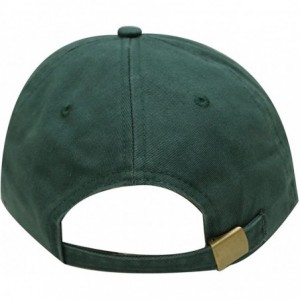 Baseball Caps Lopster Cotton Baseball Dad Cap - Hunter Green - CT17YSKRH5A $12.13