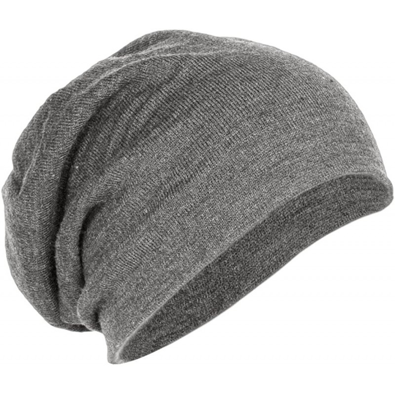 Skullies & Beanies Slouch Beanie-OSFA (Light Grey Heather) - CW119XE947B $9.21