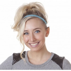 Headbands Adjustable NO SLIP Smooth Glitter Hairband Headbands for Women & Girls Multi Packs - Skinny Black/Teal/Silver 3pk -...