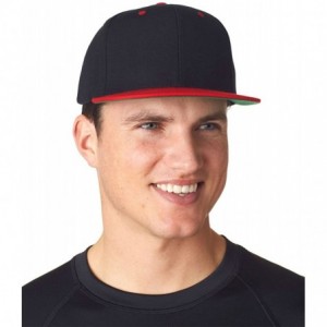 Visors 6-Panel Structured Flat Visor Classic Snapback (6089) - Black/Red - CI1181RD11V $8.21