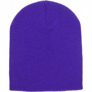 Skullies & Beanies Premium Flexfit Knit Beanie - Purple - CP127UHMUXH $19.98