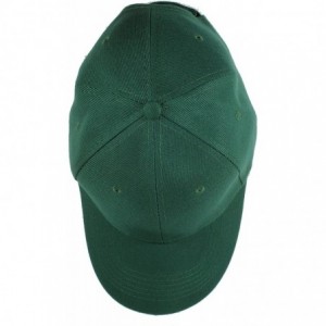 Baseball Caps Plain Blank Baseball Caps Adjustable Back Strap Wholesale LOT 12 PC'S - Hunter Green - CQ17Y25W2N5 $27.88