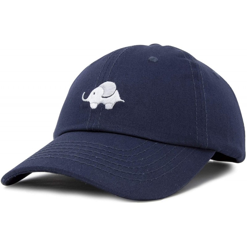 Baseball Caps Cute Elephant Hat Cotton Baseball Cap - Navy Blue - CR18LHOYM9D $13.89