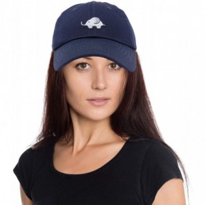 Baseball Caps Cute Elephant Hat Cotton Baseball Cap - Navy Blue - CR18LHOYM9D $13.89