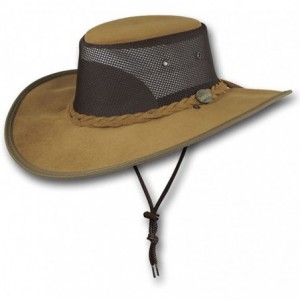 Sun Hats X-Wide Brim Cattle Suede Cooler Leather Hat - Item 2019 - Hickory - CT180ZUL6ET $107.93