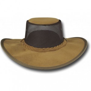 Sun Hats X-Wide Brim Cattle Suede Cooler Leather Hat - Item 2019 - Hickory - CT180ZUL6ET $58.52