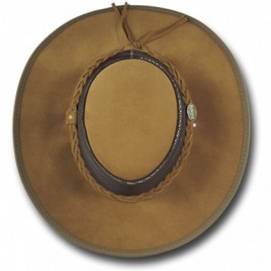 Sun Hats X-Wide Brim Cattle Suede Cooler Leather Hat - Item 2019 - Hickory - CT180ZUL6ET $58.52