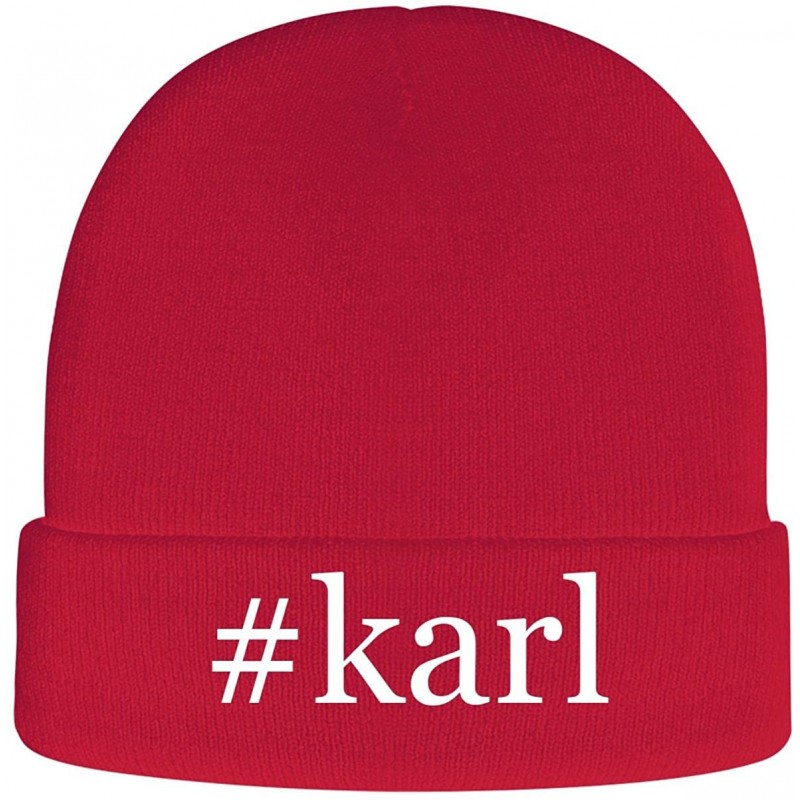 Skullies & Beanies Karl - Hashtag Soft Adult Beanie Cap - Red - CC18AXRG3X2 $19.10