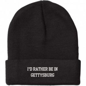 Skullies & Beanies I'd Rather Be in Gettysburg Pa City Embroidered Beanie Cap - C811DH7R1CF $32.53