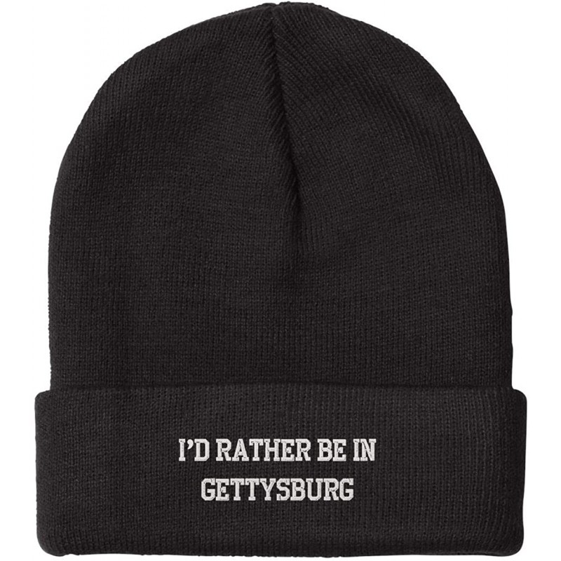 Skullies & Beanies I'd Rather Be in Gettysburg Pa City Embroidered Beanie Cap - C811DH7R1CF $14.70