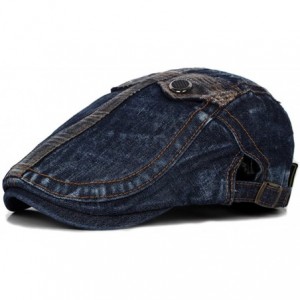 Newsboy Caps Unisex Denim Flat Ivy Gatsby Newsboy Hat Cap - J-deep Blue - C712LY090HZ $10.83