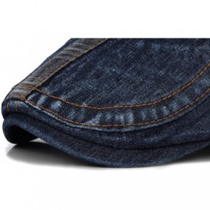 Newsboy Caps Unisex Denim Flat Ivy Gatsby Newsboy Hat Cap - J-deep Blue - C712LY090HZ $10.83