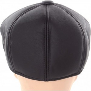 Newsboy Caps Flat Cabbie Men's Classic Newsboy Flat Cap Hat with Ear Flaps - Black - CF127A78TVD $10.73