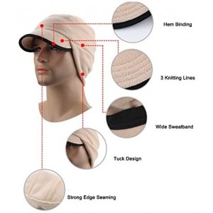 Skullies & Beanies Mens Winter Fleece Earflap Cap with Visor - Brown - C8186UDR5IC $13.15