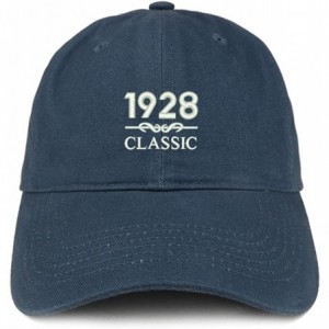 Baseball Caps Classic 1928 Embroidered Retro Soft Cotton Baseball Cap - Navy - CH18CO7CCX5 $21.67