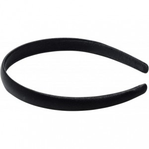 Headbands "London" Satin Headband - Black - C012OD48H7G $21.79