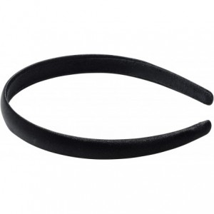 Headbands "London" Satin Headband - Black - C012OD48H7G $11.54