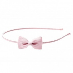Headbands Girls"Lana" Small Grosgrain Bow Headband O/S Light Pink - Light Pink - CA11RIGC0B3 $19.21