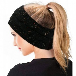 Headbands Womens Winter Knitted Headband - Soft Crochet Bow Twist Hair Band Turban Headwrap Hat Cap Ear Warmer - CG18I3ZEIU7 ...