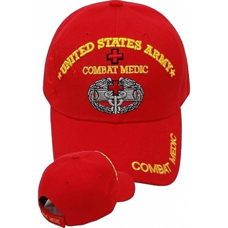 Baseball Caps United States Army Combat Medic Shadow Mens Cap [Red - Adjustable] - CV1866SIR5U $19.82