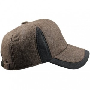 Skullies & Beanies Mens Winter Warm Fleece Lined Outdoor Sports Baseball Caps Hats with Earflaps - Brown - CV12O1PT78N $8.81