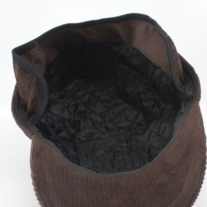 Baseball Caps Solid Corduroy Low Profile Adjustalble Baseball Cap - Brown W/Warmer Flap - CI188ARQG9G $16.54