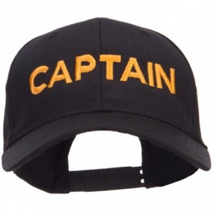 Baseball Caps Captain Embroidered Cap - Black - CO11HVO0RZN $26.64