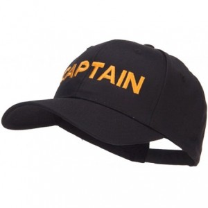 Baseball Caps Captain Embroidered Cap - Black - CO11HVO0RZN $26.64