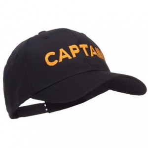 Baseball Caps Captain Embroidered Cap - Black - CO11HVO0RZN $26.64