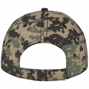 Baseball Caps Military Digital Camo Hat with Subdued Black and Grey American hat Camouflage - CZ12O8ZL8OW $17.66