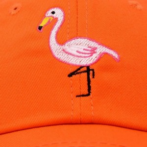 Baseball Caps Flamingo Hat Women's Baseball Cap - Orange - CG18M63K3I9 $9.89