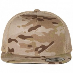 Baseball Caps Classics Flat Bill Trucker Cap - 6006 - Multicam Arid/ Tan - CF18WUQLER7 $8.73