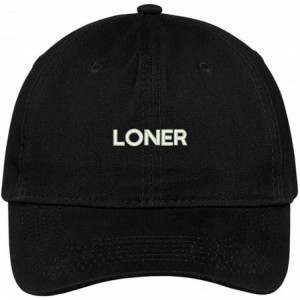 Baseball Caps Loner Embroidered Soft Low Profile Adjustable Cotton Cap - Black - CC12NYM1ST2 $34.50